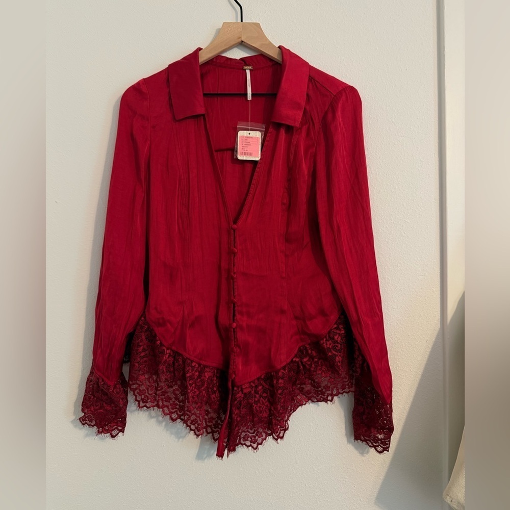 NWT Free People Ester Lace Top - Picture 4 of 8